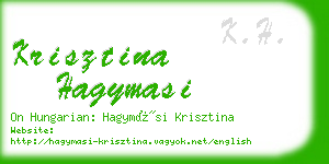 krisztina hagymasi business card